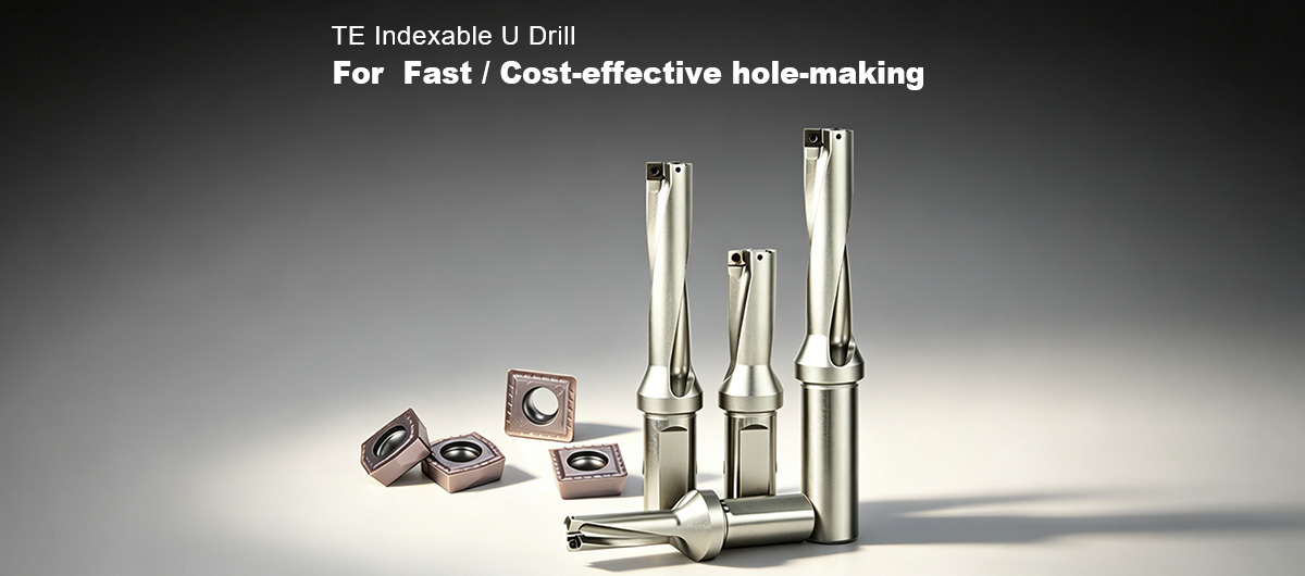 TE Indexable U Drill Internal Coolant SPMT SPGT XOMT Insert Drill CNC Metal Hole Opener