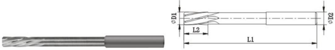 2120B Ugororotse shank ngufi ya reamer