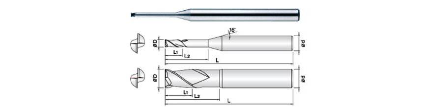PCD CBN end mill